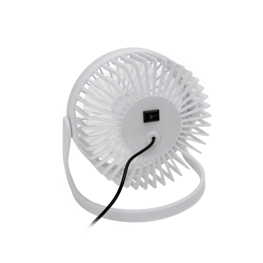 Tafelventilator USB Ø 15 cm wit