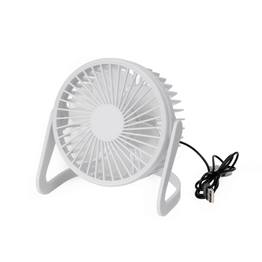 Tafelventilator USB Ø 15 cm wit