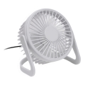 Tafelventilator USB Ø 15 cm wit