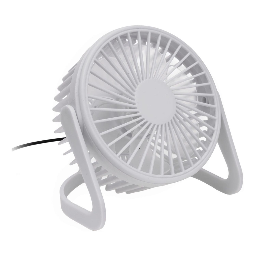 Tafelventilator USB Ø 15 cm wit