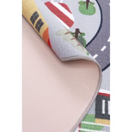 Tapis antidérapant pour enfants ARES STREETS 160 cm gris/ville