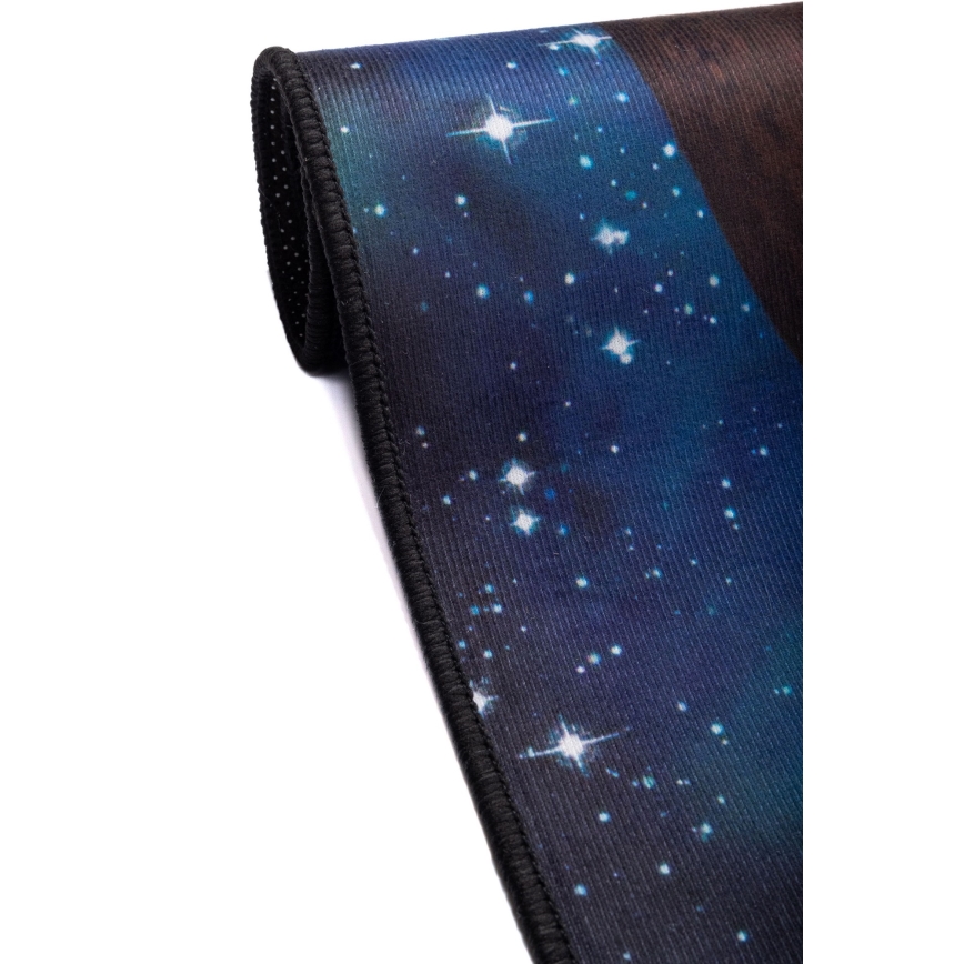 Tapis antidérapant pour enfants PRINT 3D 120x160 cm motif planètes/multicolore