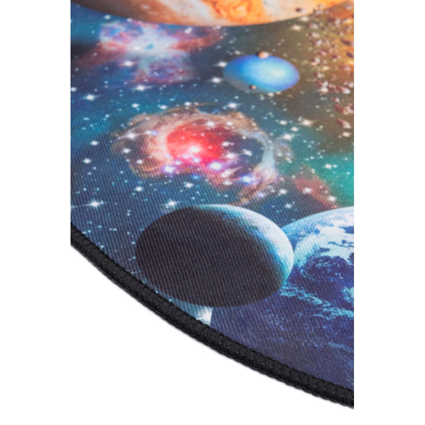 Tapis antidérapant pour enfants PRINT 3D 80 cm planètes/multicolore