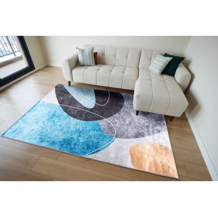 Tapis antidérapant PRINT SHINE 160 x 230 cm multicolore