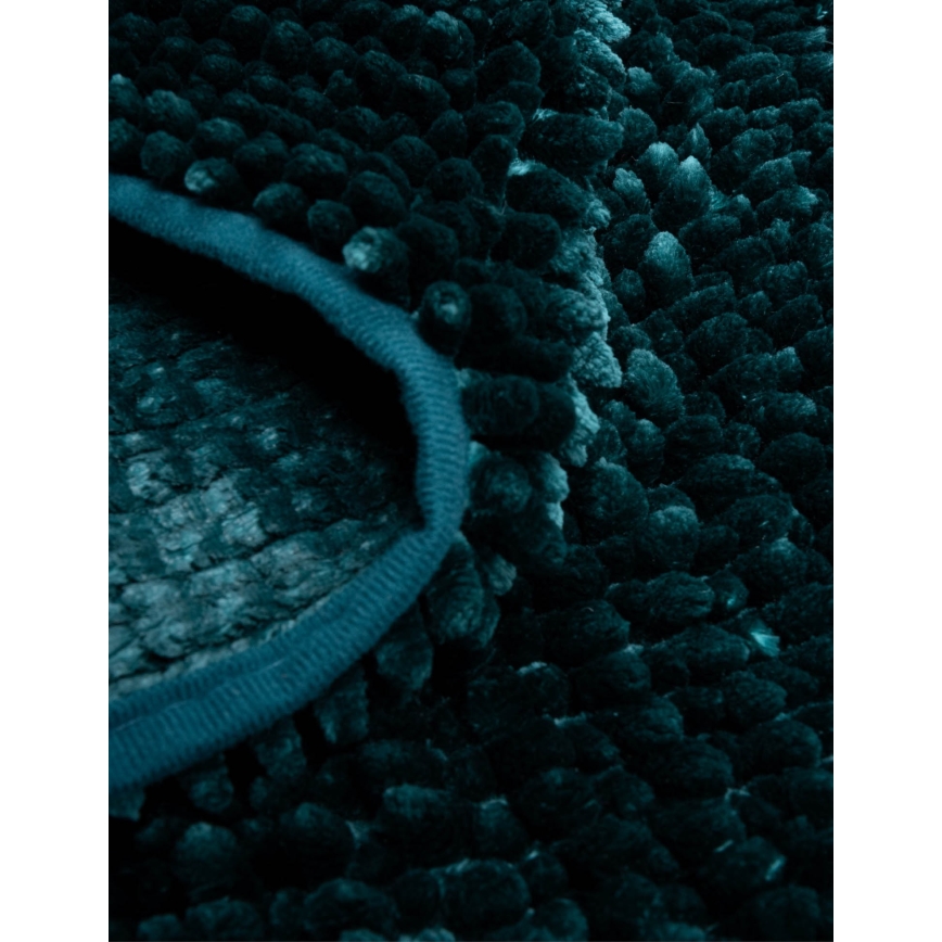 Tapis de bain antidérapant CHENILLE 50x80 cm turquoise