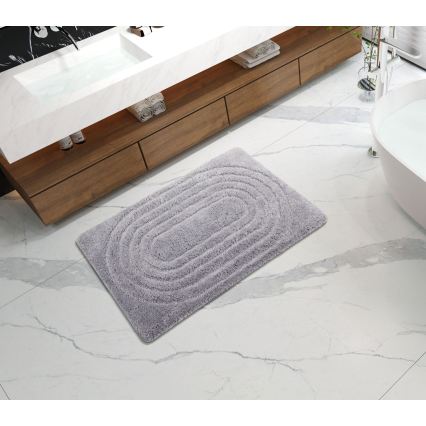 Tapis de bain CARMEN 50x80 cm gris