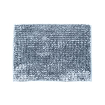 Tapis de salle de bain antidérapant CHENILLE 50x80 cm gris