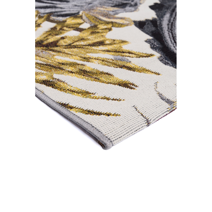 Tapis d'extérieur CAPPUCCINO 80x165 cm doré/gris/blanc