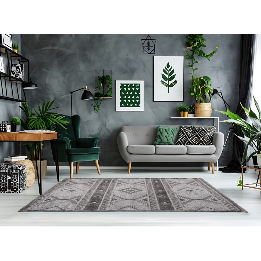 Tapis d'extérieur CHIARA 80x150 cm, gris