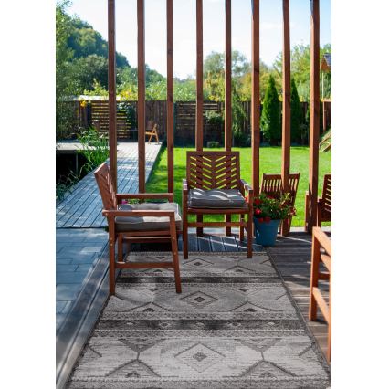 Tapis d'extérieur CHIARA 80x150 cm, gris