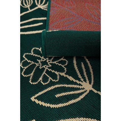 Tapis d'extérieur JUNGLE 160x220 cm vert/motif feuillage