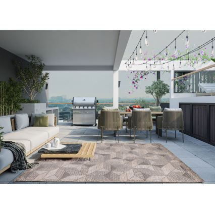 Tapis d'extérieur ORIA 120x170 cm gris/beige