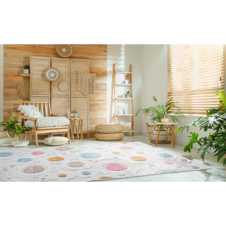 Tapis enfant PIAR 160x230 cm multicolore/à pois