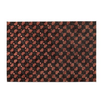 Tapis MOCCA 170x120 cm marron/rouge