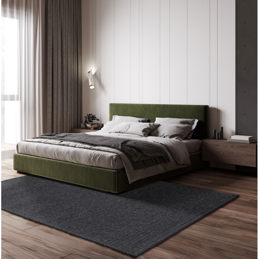 Tapis naturel FIR WOOL 120x170 cm 2600 g/m2 anthracite