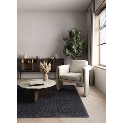 Tapis naturel FIR WOOL 120x170 cm 2600 g/m2 anthracite