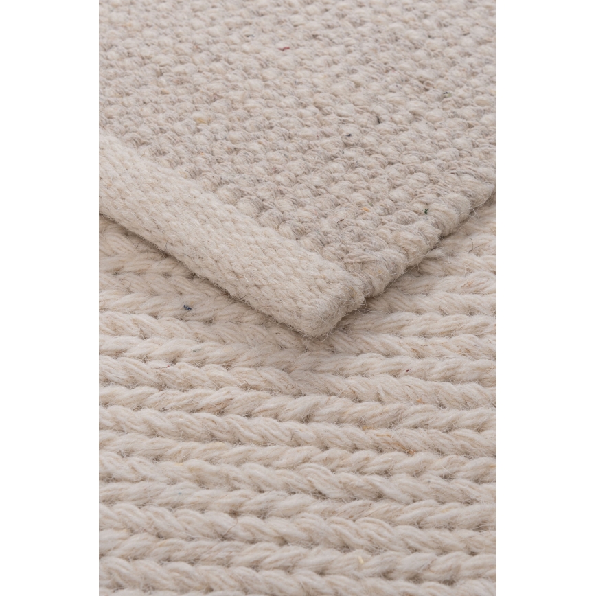 Tapis naturel FIR WOOL 120x170 cm 2600 g/m2 crème