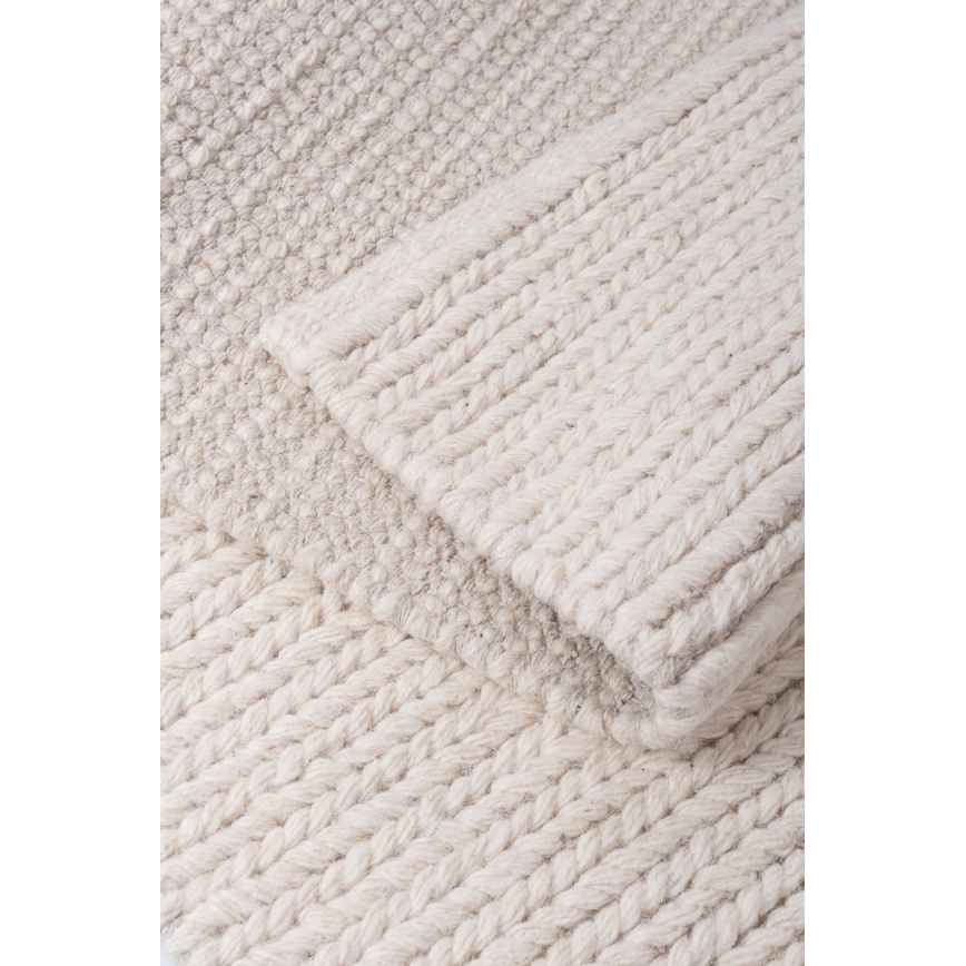 Tapis naturel FIR WOOL 160x230 cm 2600 g/m2 crème