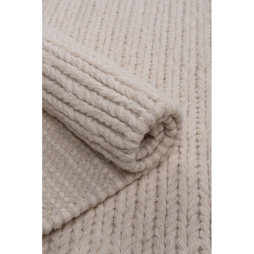 Tapis naturel FIR WOOL 200x300 cm 2600 g/m2 crème