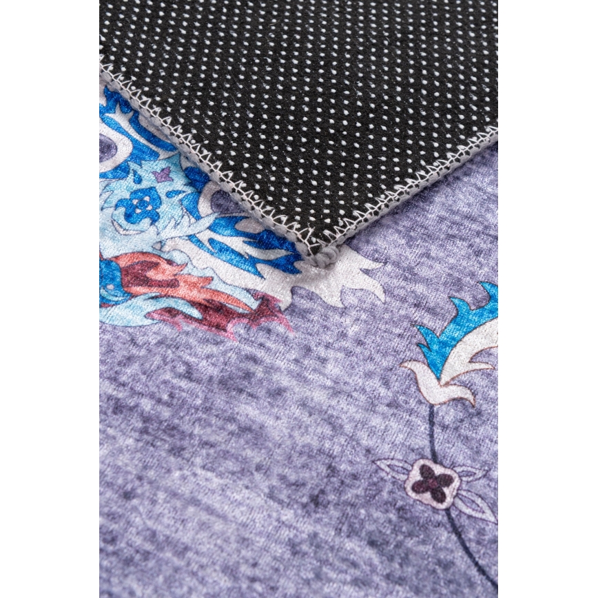 Tapis oriental antidérapant PRINT SHINE 120x170 cm bleu