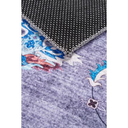 Tapis oriental antidérapant PRINT SHINE 70x140 cm bleu