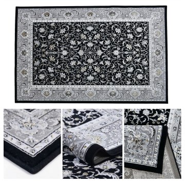 Tapis oriental GRECE 120x170 cm 2150 g/m2 noir/gris/blanc