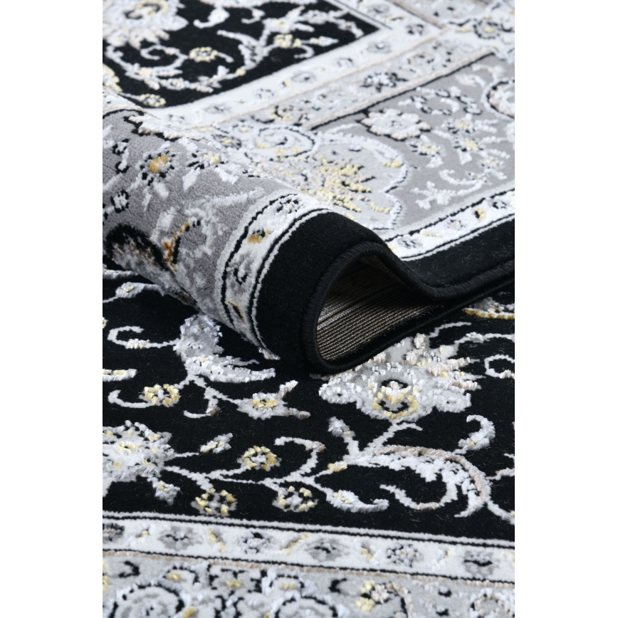 Tapis oriental GRECE 120x170 cm 2150 g/m2 noir/gris/blanc