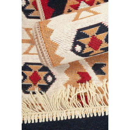 Tapis oriental réversible KILIM GOLD 60 x 120 cm multicolore