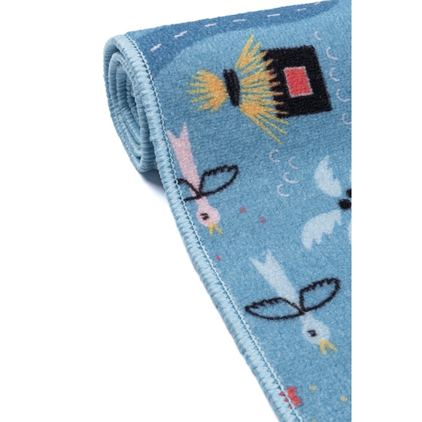 Tapis pour enfant STELLA STREETS 120x170 cm bleu/ville