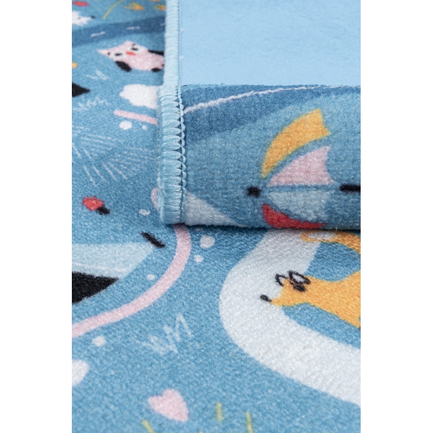 Tapis pour enfants STELLA STREETS 100x150 cm bleu/ville