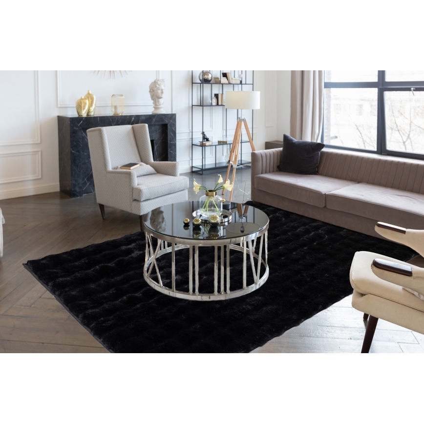 Tapis RABBIT BUBBLE 120 x 170 cm, noir