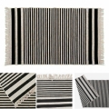 Tapis réversible KILIM GOLD 60x120 cm noir/blanc