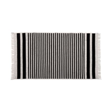 Tapis réversible KILIM GOLD 60x120 cm noir/blanc