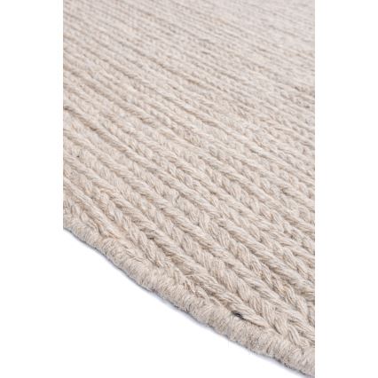 Tapis rond naturel FIR WOOL 160 cm 2600 g/m2 beige
