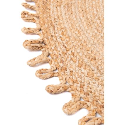 Tapis rond naturel JUTA 100 cm beige