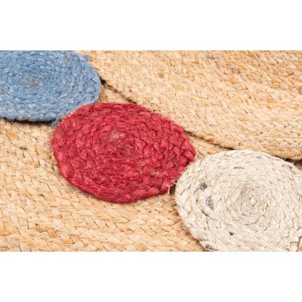 Tapis rond naturel JUTA 120 cm multicolore