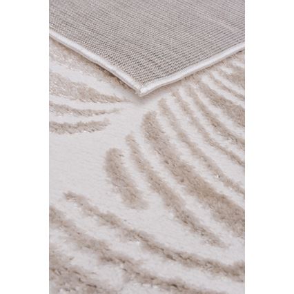 Tapis SALAMANCA 120x170 cm beige/blanc à motif feuillage