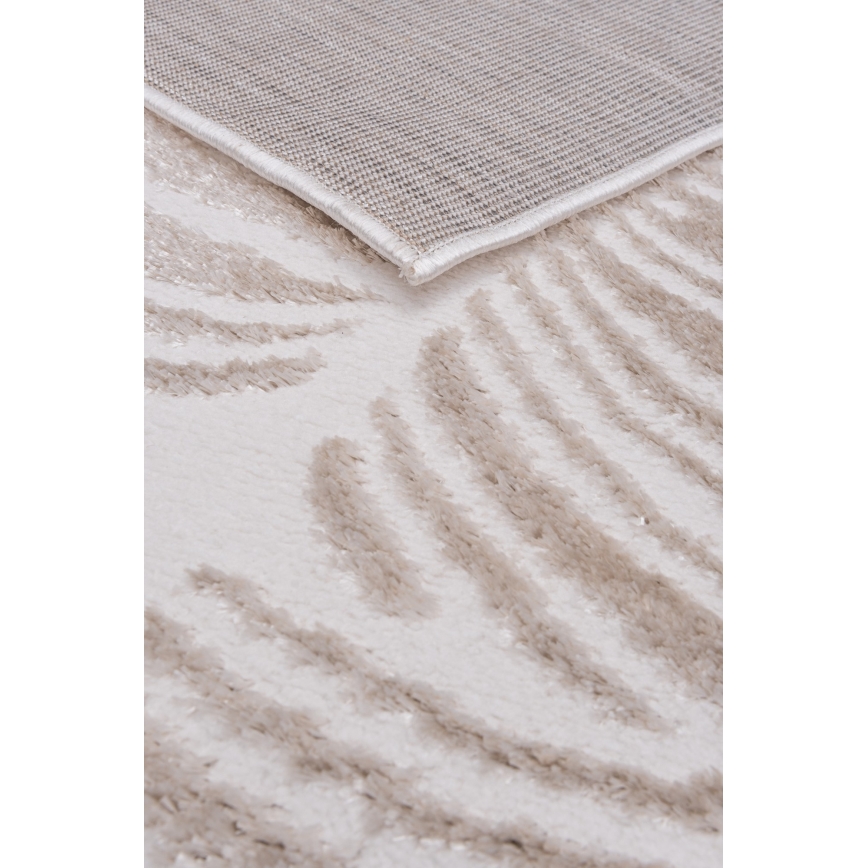 Tapis SALAMANCA 200x280 cm beige/blanc motif feuillage