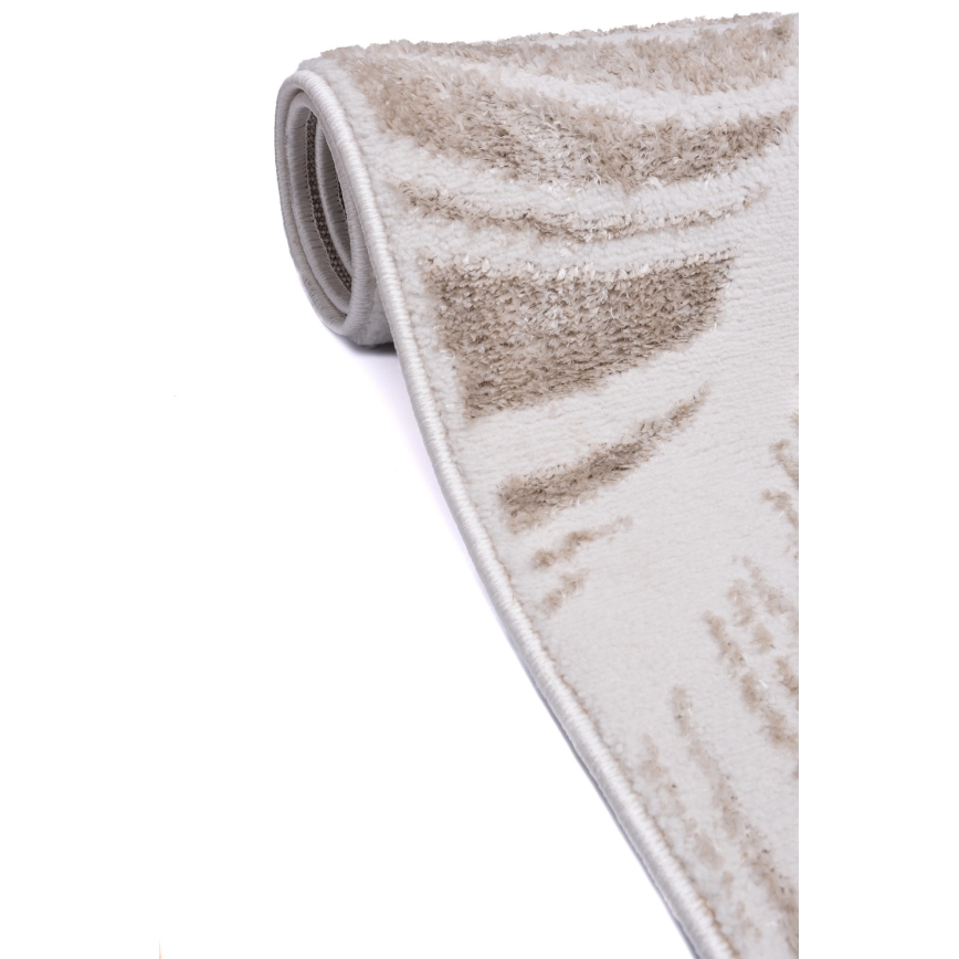 Tapis SALAMANCA 200x280 cm beige/blanc motif feuillage