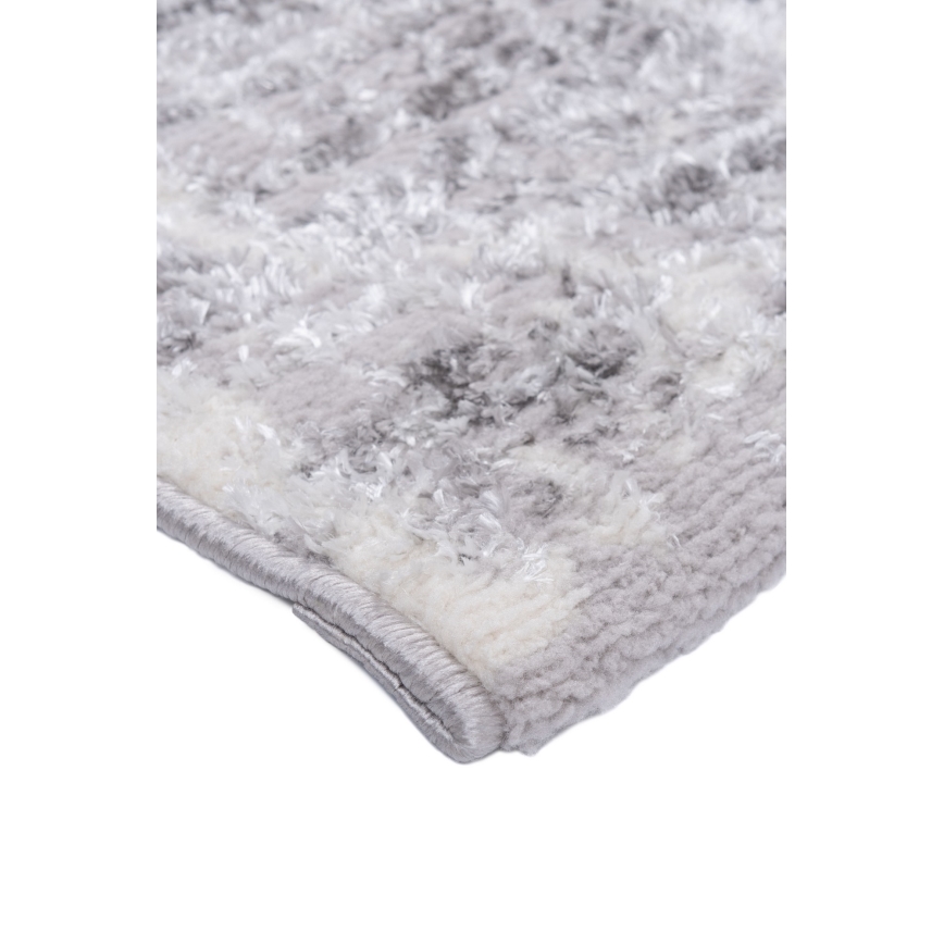 Tapis SALAMANCA 67 x 120 cm gris/blanc