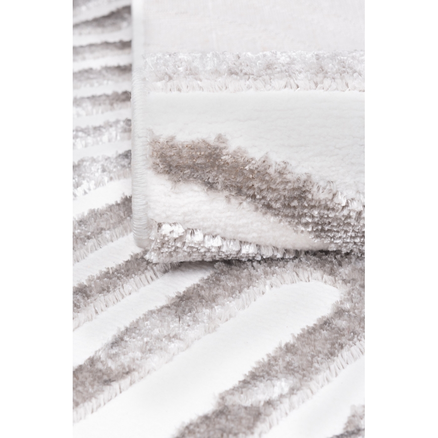 Tapis SALAMANCA 67x120 cm gris/blanc