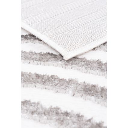 Tapis SALAMANCA 67x120 cm gris/blanc