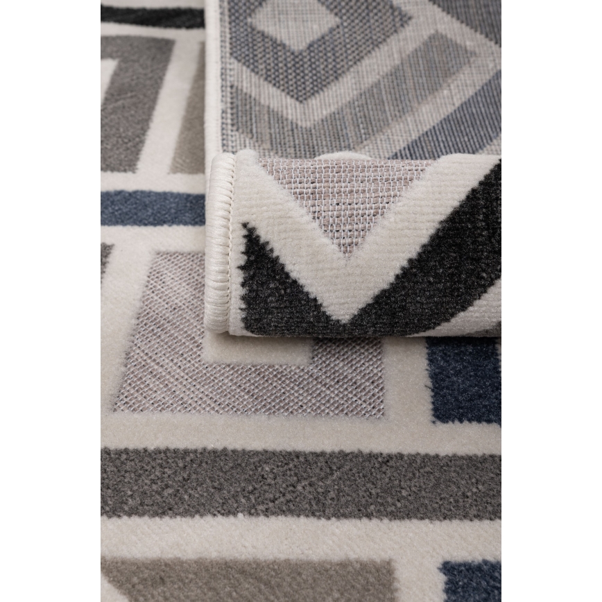 Tapis SHIFT 120 x 160 cm gris/bleu/beige