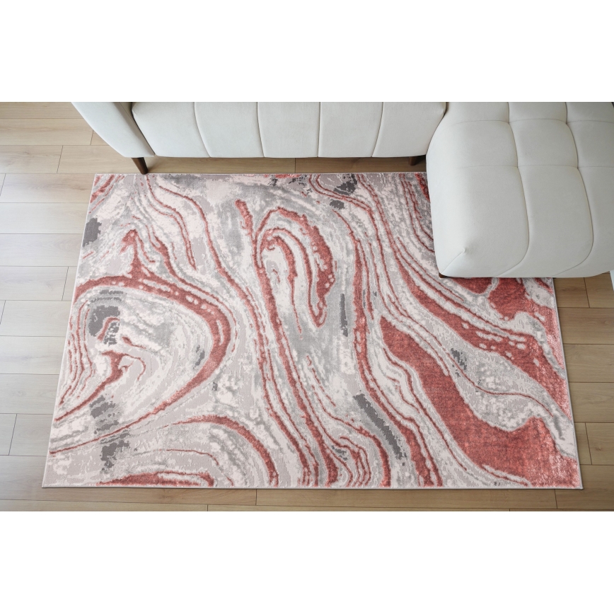 Tapis STONE 120x160 cm rose/gris