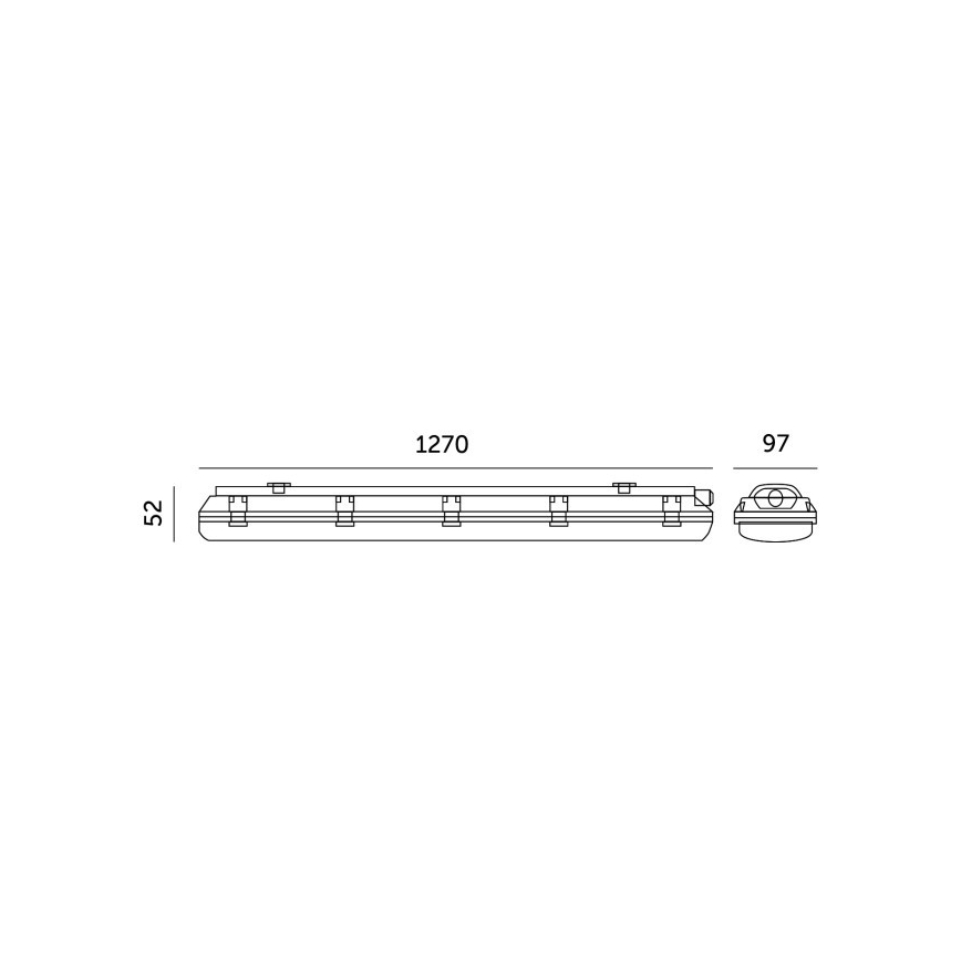 Technische TL-armatuur HERMIC T8 2xG13/18W/230V IP65