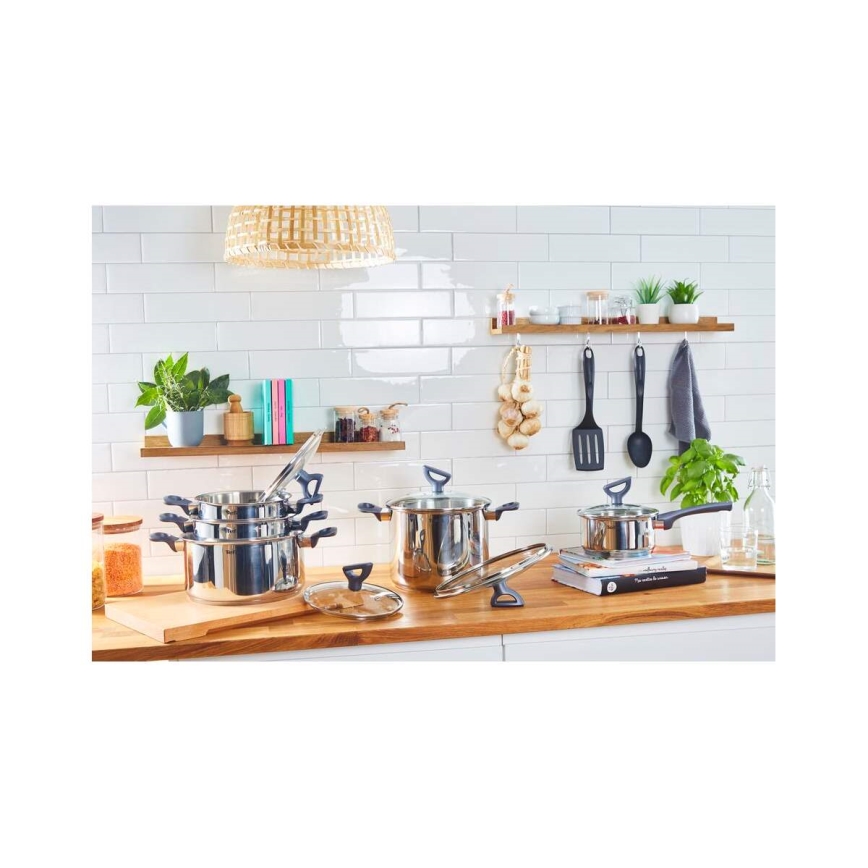 Tefal - 10-delige roestvrijstalen pannenset DAILY COOK