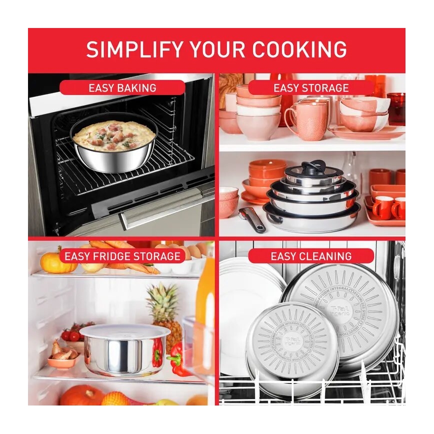 Tefal - Set kookgerei 13-delig INGENIO PREFERENCE RVS