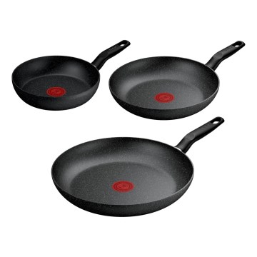 Tefal - 3-delige pannenset DARK ESSENTIAL