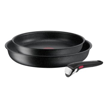 Tefal - 3-delige pannenset INGENIO BLACK STONE