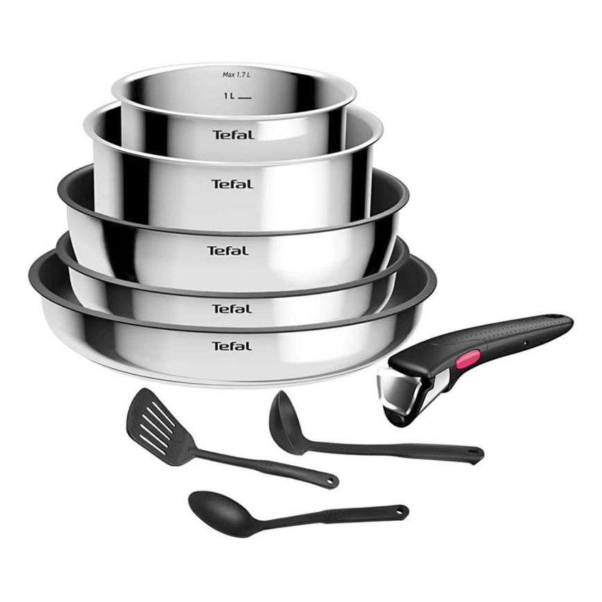 Tefal - 9-delige INGENIO COOK kookset van roestvrij staal